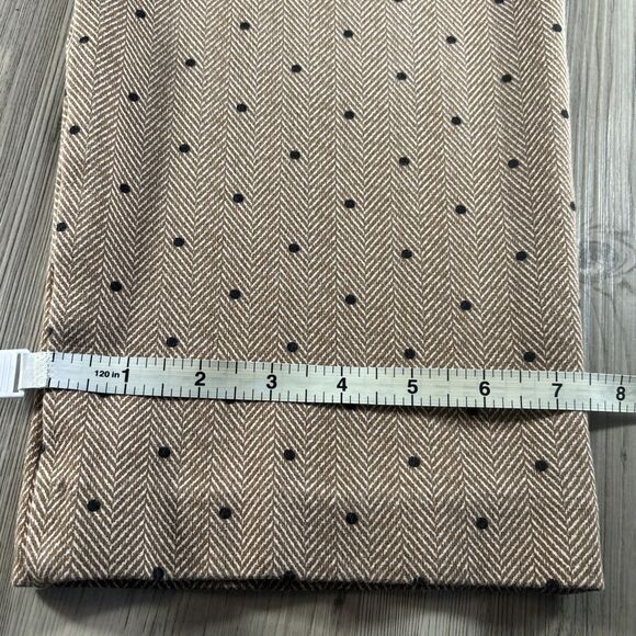 Chico's Brown Herringbone Polka Dot Pull On Straight Leg Pants Size 2.5 (large) - Picture 8 of 9